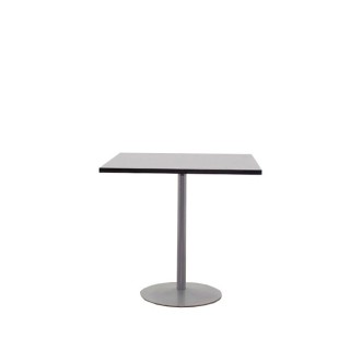 Mesa auxiliar en wengué y peana gris de 80cm