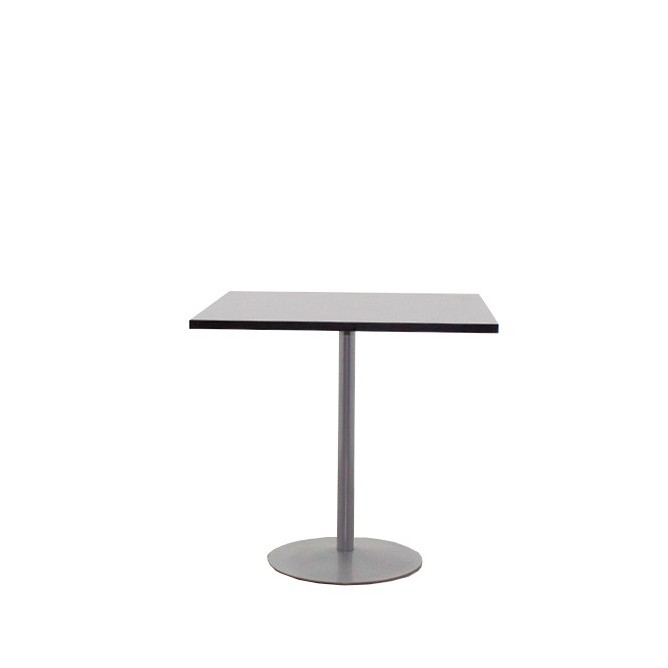 Mesa auxiliar en wengué y peana gris de 80cm
