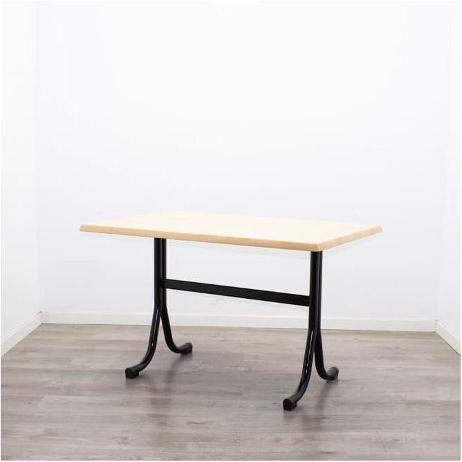 Mesa comedor rectangular en haya con pata de aspa de 120cm