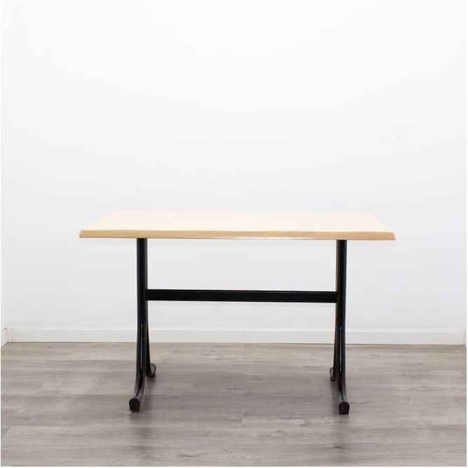 Mesa comedor rectangular en haya con pata de aspa de 120cm