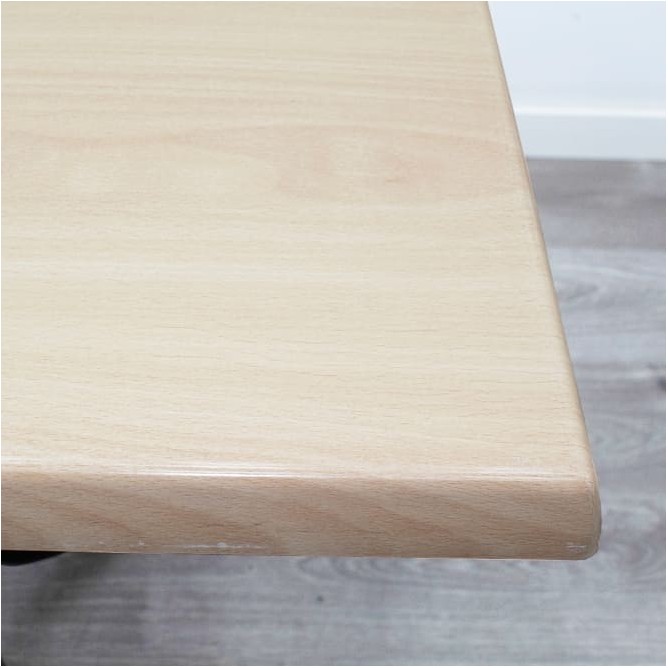 Mesa comedor rectangular en haya con pata de aspa de 120cm