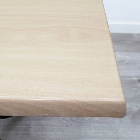 Mesa comedor rectangular en haya con pata de aspa de 120cm