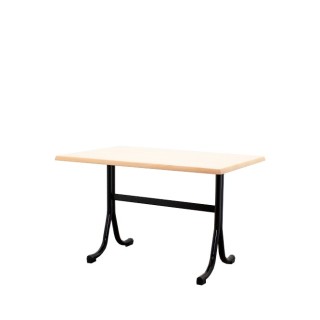 Mesa comedor rectangular en haya con pata de aspa de 120cm