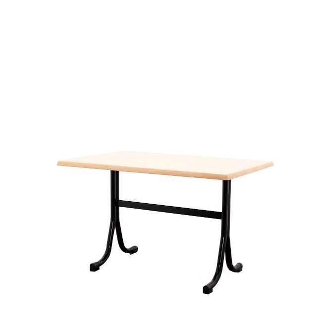 Mesa comedor rectangular en haya con pata de aspa de 120cm