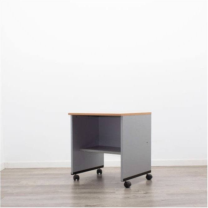 Mesa auxiliar con ruedas y balda en gris o negra
