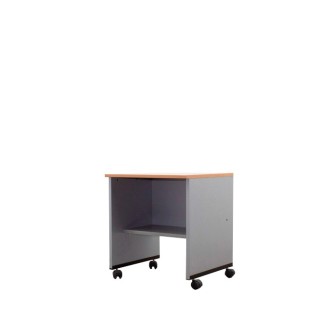 Mesa auxiliar con ruedas y balda en gris o negra