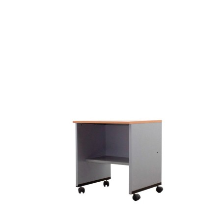 Mesa auxiliar con ruedas y balda en gris o negra