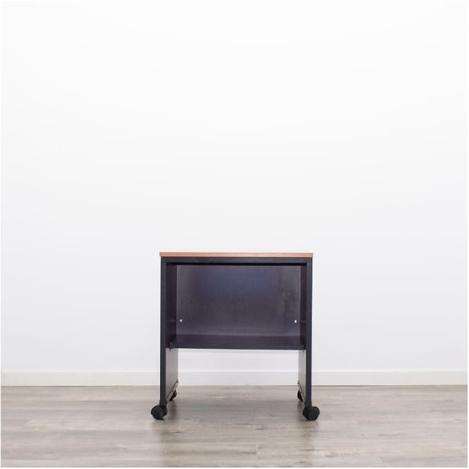 Mesa auxiliar con ruedas y balda en gris o negra