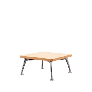 Mesa de rincón en haya con patas cromadas