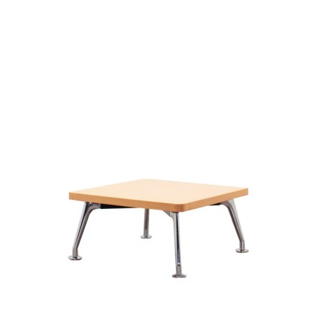 Mesa de rincón en haya con patas cromadas