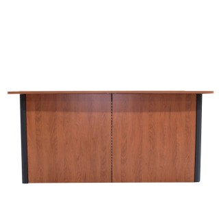 Mostrador con mesa en melamina nogal