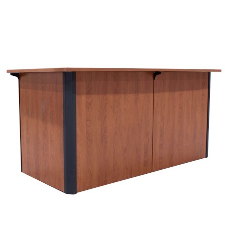 Mostrador con mesa en melamina nogal