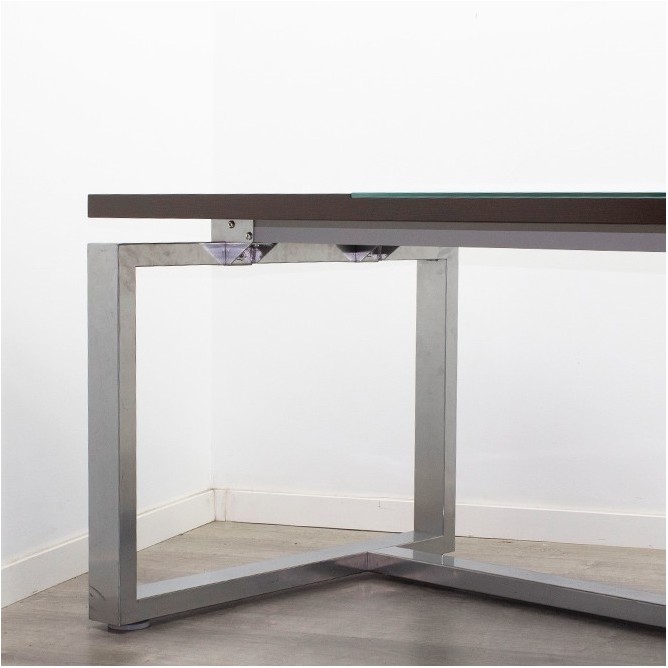 Mesa dirección con cajonera en wengué de 180cm