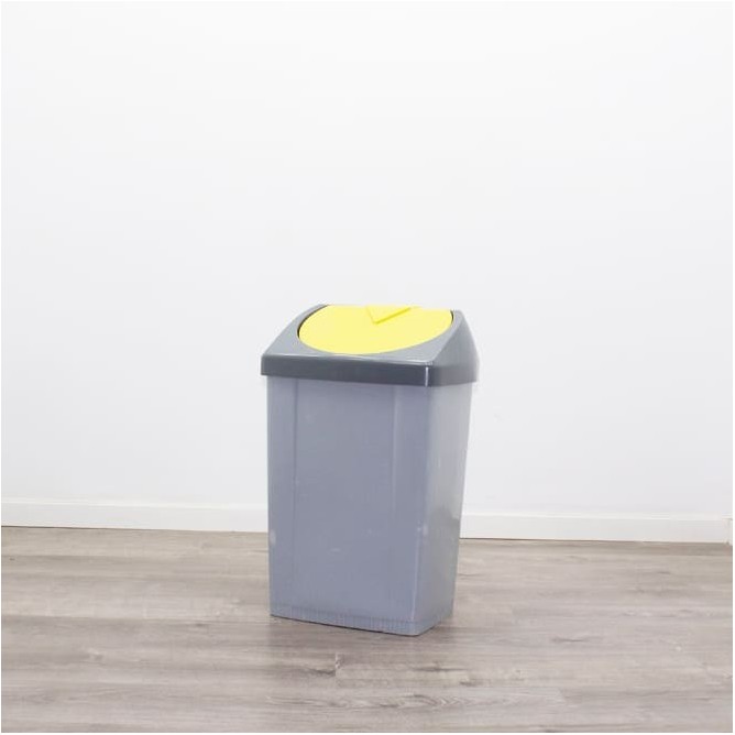 Papelera pvc con tapa de colores