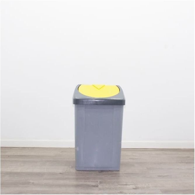 Papelera pvc con tapa de colores
