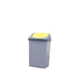 Papelera pvc con tapa de colores