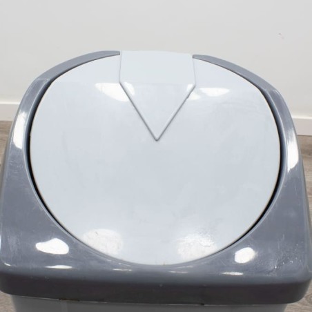 Papelera pvc con tapa de colores