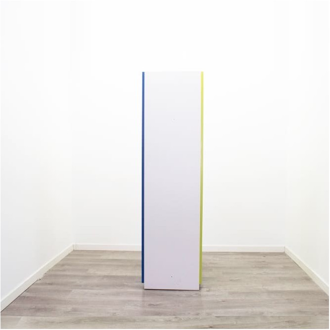 Taquilla de 3 cuerpos con puertas azul, verde y amarillo de 90cm