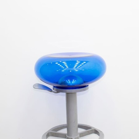 Taburete con elevación a gas en PVC traslucido