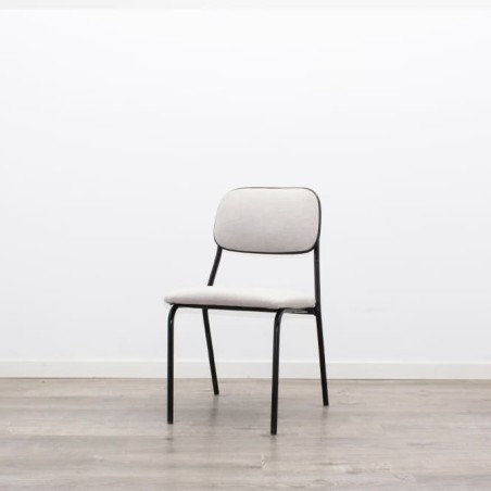 Silla colectividad granate o gris sin brazos - Mercaoficina