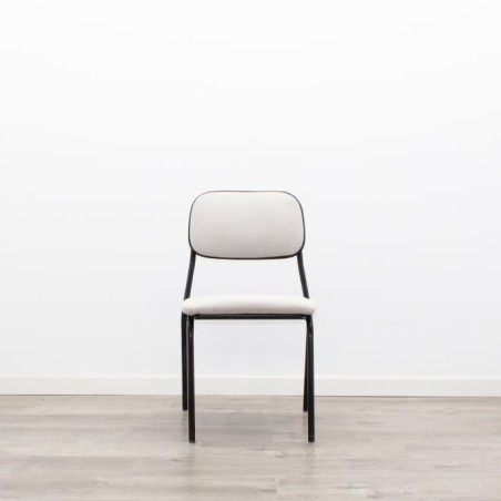 Silla colectividad granate o gris sin brazos - Mercaoficina