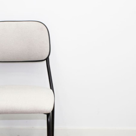 Silla colectividad granate o gris sin brazos - Mercaoficina