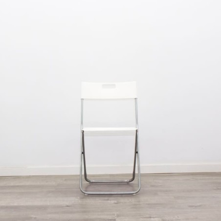 Silla colectividad plegable en PVC blanco