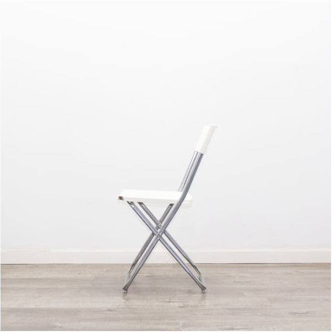 Silla colectividad plegable en PVC blanco