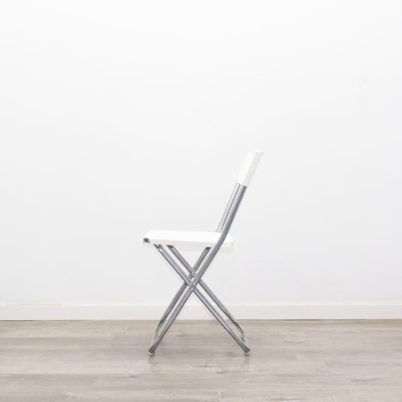 Silla colectividad plegable en PVC blanco