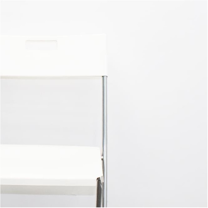 Silla colectividad plegable en PVC blanco