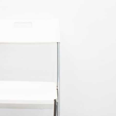 Silla colectividad plegable en PVC blanco