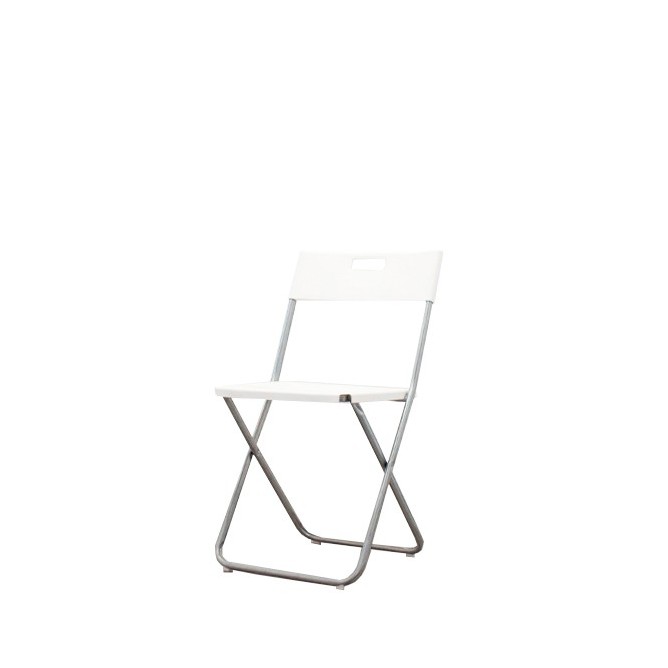 Silla colectividad plegable en PVC blanco