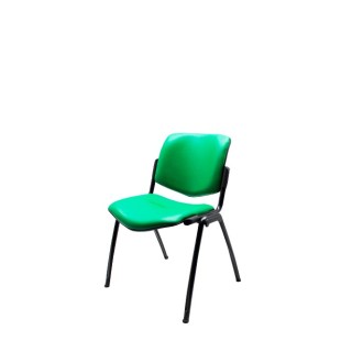 Silla confidente napel verde y estructura negra