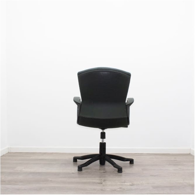 Silla confidente giratoria con topes en negro