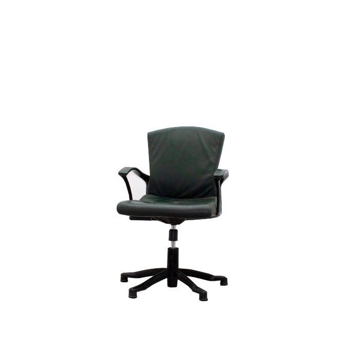 Silla confidente giratoria con topes en negro