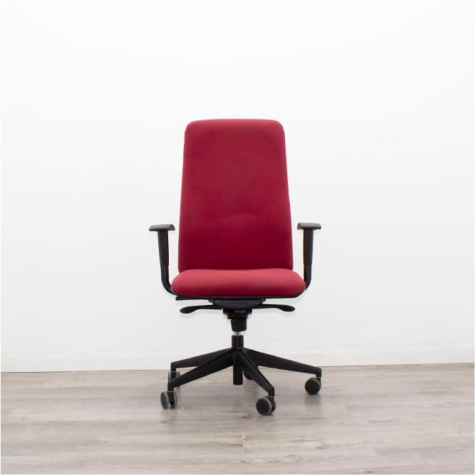 Silla operativa roja contacto permanente