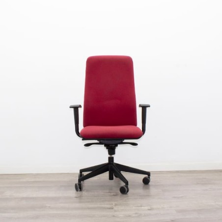 Silla operativa roja contacto permanente