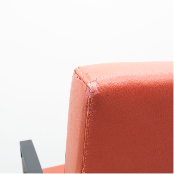 Silla confidente en napel rojo