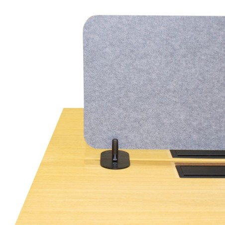 Mesa multipuestos de 8 puestos en roble y negra de 480,5cm - Mercaoficina