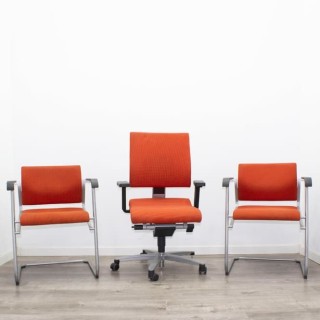 Conjunto silla operativa y 2 sillas confidentes color a elegir 2