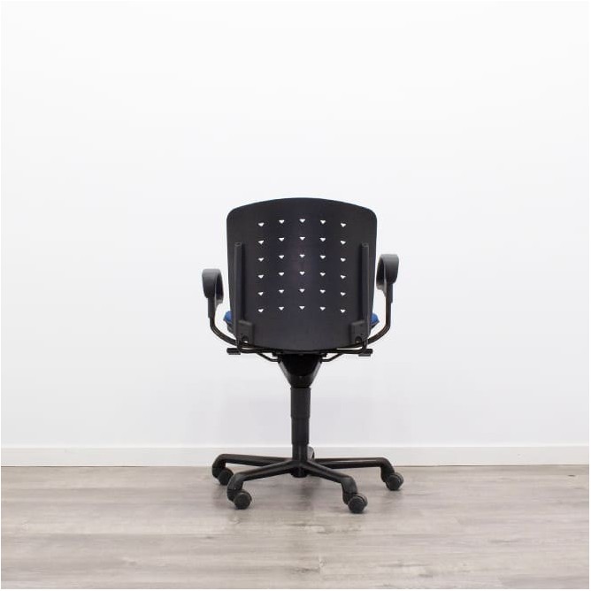 Silla operativa giratoria respaldo polipropileno y asiento azul