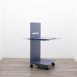 Mesa de impresora melamina azul de 63cm 2