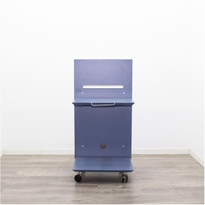 Mesa de impresora melamina azul de 63cm