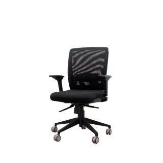 Silla operativa respaldo malla en negro con brazos regulables