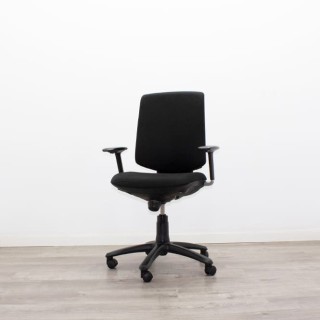 Silla operativa tapizada negra basculante 2