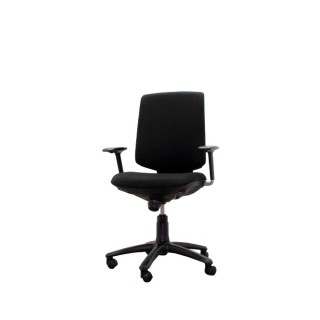 Silla operativa tapizada negra basculante