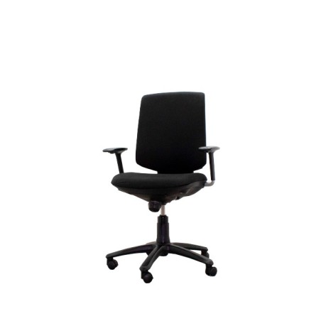 Silla operativa tapizada negra basculante