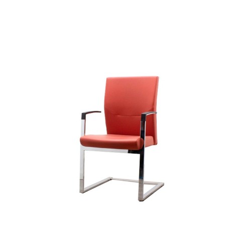 Silla confidente en napel rojo