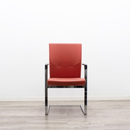 Silla confidente en napel negro- Mercaoficina
