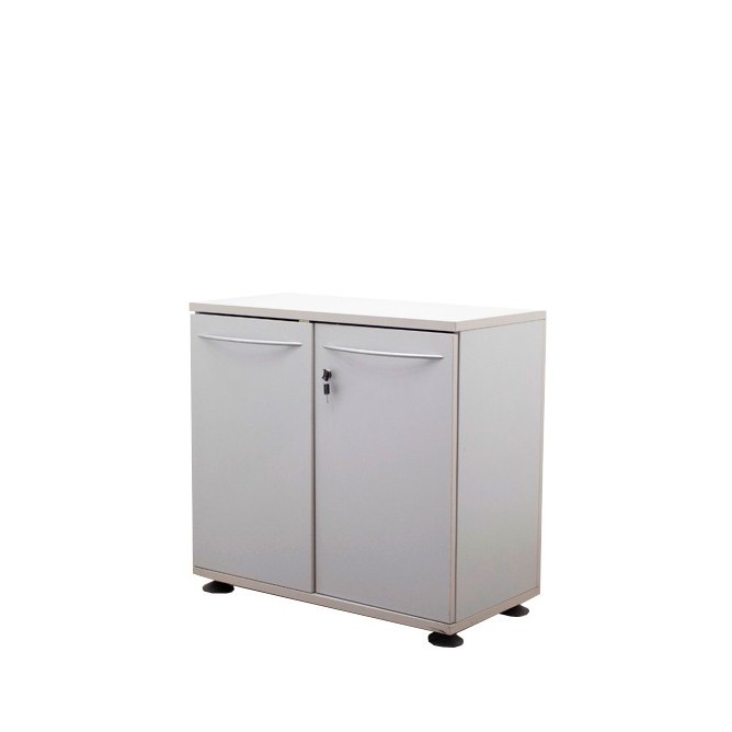 Armario bajo melamina gris claro de 87cm